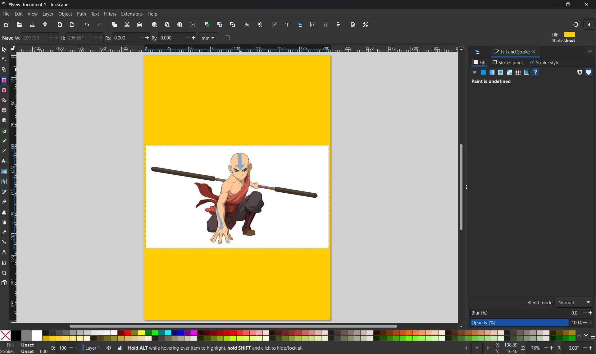 Adding the image to the software